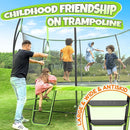 BCAN 8FT 10FT 12FT 14FT 15FT 16FT Recreational Trampoline with Enclosure for Kids Adults, ASTM Approved, Outdoor Trampolines with Ladder for Kids by TinyTreasures Baby Boutique