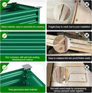 Land Guard Galvanized Large Metal Raised Garden Bed with Legs for Vegetables (Green) by GreenHaven Gardens