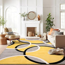 Rugshop Contemporary Abstract Circles Easy Maintenance for Home Office,Living Room,Bedroom,Kitchen Soft Area Rug 7'10" x 10'2" Yellow by TinyTreasures Baby Boutique