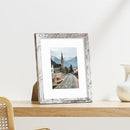 Vittanly 8x10 Picture Frames Set of 9, Shatter Resistant Plexiglass, Display 5x7 Pictures with Mat or 8x10 without Mat, Photo Frames for Wall or Tabletop, Engineered Wood, Distressed White by CozyNest Decor