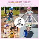 Vvinca Kids Toddlers Bike Helmet Adjustable for Ages 3-5-8 Years, Knee Pads and Elbow Pads Set Wrist Guard Sports Protective Gear Set for Roller Skate Bicycle Skateboard Scooter Girl Boy Birthday Gift by TinyTreasures Baby Boutique
