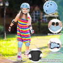 Kids Bike Skateboard Helmet Pad Set,Toddler Cyling Protective Gear Knee & Elbow Pads Wrist Guards for 5-8-10-12-14-16 Years Girls Boys Bicycle Scooter Roller Skate Inline Skating Rollerblading by TinyTreasures Baby Boutique