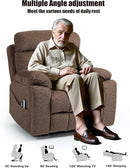 Oversized Lazy Boy Recliner Chair, 4 Motor Recliner with Power Headrest and Lumbar, Nursing Lift Chair with Vibrating Massage and Heated Seat by CozyNest Decor