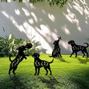 4 Pack Dog Metal Garden Decorative Stakes, Weather Proof Puppy Silhouette Statues for Yard, Patio,Outdoor Decor for Dog Lovers and Pet Owners by CozyNest Decor