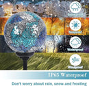 Solar Garden Lights Outdoor Decorative - Solar Gazing Ball Mosaic Garden Stakes Decorative Waterproof Outdoor Lights for Pathway Yard Lawn Decoration Blue by CozyNest Decor