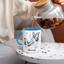 Hyturtle Personalized Blue Butterfly Mug - Butterfly Gifts For Women Lovers - Animal Gift For Bird Lover Her - Bird Gifts For Mom on Mother Day - Custom Name Coffee Cup Ceramic Mug 11 Oz 15 Oz by CozyNest Decor
