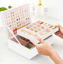 Girls Jewelry Box for Earrings Jewelry Organizer Box Teen Girls Earrings Organizer Jewelry Box Earring Holder Organizer Stud Earring Box for Girls Womens Jewelry Case Organizer White by TinyTreasures Baby Boutique