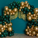 RUBFAC 129pcs Metallic Gold Balloons Different Sizes 18 12 10 5 Inch, Latex Balloon Garland Arch Kit for Party Graduation Wedding Holiday Happy Birthday Decoration by TinyTreasures Baby Boutique