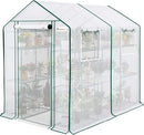 KING BIRD Premium Greenhouse for Outdoors, 84 x 56 x 77 Upgraded PE Cover & Steel Frame Walk in Hot House, w/ Zippered Screen Windows Mesh Door, 3 Tiers 20 Shelves for Outside Garden, White by GreenHaven Gardens