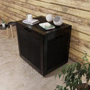 Vixzen 31 Gallon Resin Deck Box, Lockable Outdoor Storage Box for Patio Cushions Storage Furniture,Garden Tools, Pool Supplies, Weatherproof and UV Resistant- Black by CozyNest Decor