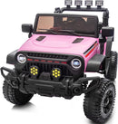 4WD Kids Ride on Car Truck, 12V 7Ah Kids Electric Vehicles Car Ride on Toy for Toddlers with Remote Control - Light Pink by TinyTreasures Baby Boutique