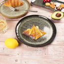 Ceramic Dinner Plates Dish Set,Set of 4,for Lunch snacks -Microwave Oven & Dishwasher Safe,Scratch Resistant,Dinnerware Kitchen Porcelain Serving Dishes 10 Inch Round by CozyNest Decor