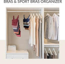 ZEDODIER Tank Top Hanger, 2 Pack Space Saving Bra Hangers, Non-Slip Hanging Sport Bras Holder, Closet Organizers and Storage for Camisoles Tank Tops Bras Ties Swimsuits Strappy Dress, Rose Gold by CozyNest Decor