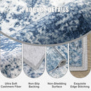 6x9 Area Rug Living Room Rug: Washable Modern Abstract Soft Thin Rug Indoor Floor No Slip Stain Resistant Carpet for Bedroom Dining Room Farmhouse Nursery Home Office - Blue by TinyTreasures Baby Boutique