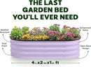Galvanized Raised Garden Beds Outdoor // 4×2×1 ft Planter Raised Beds for Gardening, Vegetables, Flowers // Large Metal Garden Box (Lavender) by GreenHaven Gardens