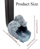 Real Cat Sculpture Gutter Downspout Extender, Eco-Friendly Resin Garden Animal Statue, Decorative Gutter Extension Downspout, Outdoor Decor Ornament, Splash Block, Perfect for 3"x4" Downspouts by GreenHaven Gardens