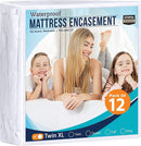Utopia Bedding Zippered Mattress Encasement Twin XL Size (Pack of 12), 100% Waterproof, Dust Mite and Bed Bug Proof Mattress Protector, Absorbent 6-Sided Mattress Cover by TinyTreasures Baby Boutique