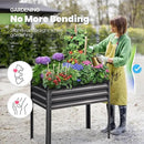 KING BIRD Raised Garden Bed with Legs Galvanized Elevated Planter Box for Backyard, Patio, Balcony, 33.9x17.7x31.5in, Dark Grey by GreenHaven Gardens