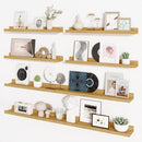 Axeman Picture Ledge Shelf, Floating Shelves for Wall Decor Storage Set of 6, 55 inch Floating Wall Mounted Shelves, Shelves with Lip for Living Room, Bedroom, Nursery, Bathroom, Kitchen, Oak by TinyTreasures Baby Boutique