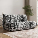 Bean Bag Chair, Loveseat Fireside Chair Bean Bag Sofa Large Bean Bag Chair for Adults, 2 Seater Bean Bag Chairs for Teens with High Density Comfortable Foam, Bean Bag for Living Room (Black Pattern) by CozyNest Decor