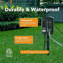 BN-LINK Outdoor Power Stake Timer Waterproof, Power Strip with 6 Grounded Outlets and 6FT Extension Cord, 100FT Wireless Remote Control, Dusk to Dawn Sensor Timer for Lights and Courtyard Decoration by GreenHaven Gardens