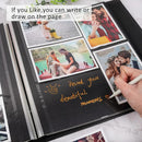 RECUTMS Magnetic Self-Stick Photo Album, DIY Scrapbook 60 Pages Black Inner Page Leather Cover for Wedding Baby Family Graduation Photo Album Holds 3x5 4x6 5x7 6x8 8x10 Photos by TinyTreasures Baby Boutique