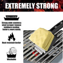 BBQ Grill Brush Bristle Free(2Heads) for Outdoor Grill, Trapezoid- Shaped Design Replaceable Head Cleaning Brush, Steam Grate Cleaner, BBQ Cleaning Brush, Scraper for Grill, Safe Barbecue Grill Brush by GreenHaven Gardens
