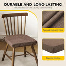 downluxe Indoor Chair Cushions for Dining Chairs, Soft and Comfortable Textured Foam Kitchen Chair Pads with Ties and Non-Slip Backing, 16" x 16" x 2", Brown, 2 Pack by CozyNest Decor