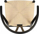 Tomile Solid Wood Wishbone Chair Y Chair Mid-Century Armrest Dining Chair, Hemp Seat (Ash Black + Natural Rope, Pack of 4) by CozyNest Decor