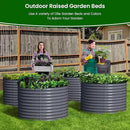 Olle 32" Tall, Metal Raised Garden Bed,Garden Beds Outdoor for Vegetables, Backyard Garden Kit, Raised Planter Box, Midnight Grey by GreenHaven Gardens