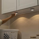 Amazon Basics LED Puck Lights, Battery Operated, 50 Lumens 2 Pack, Tap Light, Stick on Lights, Under Cabinet Lighting, Ideal for Kitchen Cabinets, Closets, Garage and More, White by GreenHaven Gardens