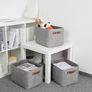 DULLEMELO Medium Storage Baskets for Organizing, Rectangular Fabric Storage Bins Collapsible, Perfect for Shelves, Closets, Nursery, Home, Office, Empty Gift Baskets (3-Pack,Grey) by TinyTreasures Baby Boutique