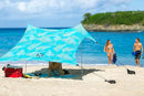 Neso Tents Beach Tent with Sand Anchor, Portable Canopy Sunshade - 7' x 7' - Patented Reinforced Corners(Aqua Fronds) by TinyTreasures Baby Boutique