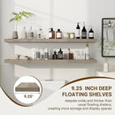 48 Inch Floating Shelves, 3D Textured Wood Grain, 48"x9.25"x1.5" Inch Deep Floating Shelves for Wall, Wooden Shelves for Bathroom, Bedroom, Living Room, Vintage Gray Oak by CozyNest Decor