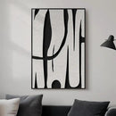 Framed Black and White Abstract Wall Art, Modern Large Canvas Paintings Artwork for Walls, Minimalist Abstract Lines Art Prints Pictures for Living Room Hallway Bedroom Office Bathroom Art Wall Decor 24x36 Inch by CozyNest Decor
