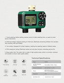 MOES 2 Outlet Sprinkler Timer, Brass Inlet, Programmable Automatic Irrigation Controller, Rain Delay, Manual Watering, 2 Zone Water Hose Timer for Gardens, Lawns, and Hose Systems by GreenHaven Gardens