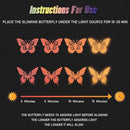 SAOROPEB Glow in The Dark 3D Butterfly 24 Pcs 3 Sizes, Luminous Butterfly Stickers for Ceiling or Wall, Glow in The Dark Party Supplies, Removable Luminous Stickers for Kids Babys Nursery (Orange) by CozyNest Decor