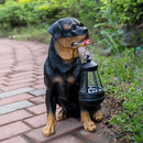 Notakia Resin Dog Rottweiler Statues and Sculptures with Solar Led Home Garden Decoration Windproof Lamp Outdoor Lighting Decor (Rottweiler &LED) by GreenHaven Gardens