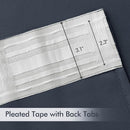 MIULEE Stone Blue Back Tab Blackout Curtains 72 Inch Length 2 Panels Set for Living Room Bedroom Privacy, Rod Pocket/Pinch Pleat Thermal Insulated Room Darkening Pleated Light Blocking Drapes by TinyTreasures Baby Boutique