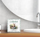 SRADMO Easter Wooden Block Decorative Sign, 5x5 inches, Wood, Tabletop Mount, Multicolor, Easter Theme, Rustic Style, Pre-Printed Text: Cottontail by CozyNest Decor