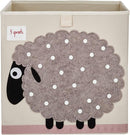 3 Sprouts Toy Storage Organizer: Toy Box Cube Organizer for Playroom, Nursery - Foldable Storage Bin - Sheep by TinyTreasures Baby Boutique