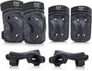 TXJ Sports Knee Pads Elbow Pads with Wrist Guards Protective Gear Set for Kids Youth Skateboard Sports Skateboarding Roller Skating Bicycling 6 in 1 by TinyTreasures Baby Boutique