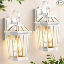 VIANIS 2 Pack Outdoor Wall Lights, Dusk to Dawn Exterior Light Fixture for House, 100% Anti-Rust Aluminum Waterproof Porch Light Outside Wall Lights, White Outdoor Wall Sconce Lanterns for Garage by GreenHaven Gardens