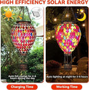 VOREEN Hot Air Balloon Solar Lantern, Mosaic Solar Outdoor Hanging Wind Light, Waterproof, Patio Festive Decor, Easter Gifts for Mom Father Grandma, Red by GreenHaven Gardens