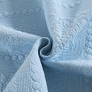 MarCielo 3-Piece 100% Cotton Oversized Bedspread Lightweight Quilt Coverlet Embroidery Farmhouse Bedding Set (TK Light Blue, Oversized King (118"x106"))