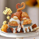 Fall Gnome Decor, Resin Thanksgiving Gnomes for Fall Decoration Indoor Home, Small Autumn Gnome Figurines with Pumpkin Pie and Turkey for Autumn Harvest by CozyNest Decor