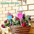 Plant Watering Globes Tulips, 4 Pcs Glass Self Watering Globes, Self Watering Planter Insert with Watering Spikes ,Automatic Plant Watering Devices,Large Watering Bulbs for Indoor & Outdoor Plants by GreenHaven Gardens