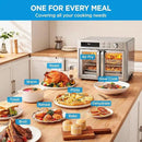 Midea Flexify French Door Toaster Oven Air Fryer Combo, 26.4 QT, Extra Large Air Fryer Countertop Oven 10-in-1 Combo, 25% Faster Cooking and 90% Less Oil, Stainless Steel by CozyNest Decor