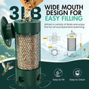 Metal Squirrel Proof Bird Feeders for Outdoors Hanging,Weight-Activated Large Capacity Feeder for Wild Finch, Cardinal,Blue Jay, Chickadee, Weatherproof and Durable 4 Perches,Green by GreenHaven Gardens