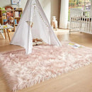 AMTOVO Faux Fur Sheepskin Rug for Living Room, 4 x 6 ft Pink Fluffy Area Rug for Bedroom, Playroom, Luxury Room Decor, Rectangle by CozyNest Decor